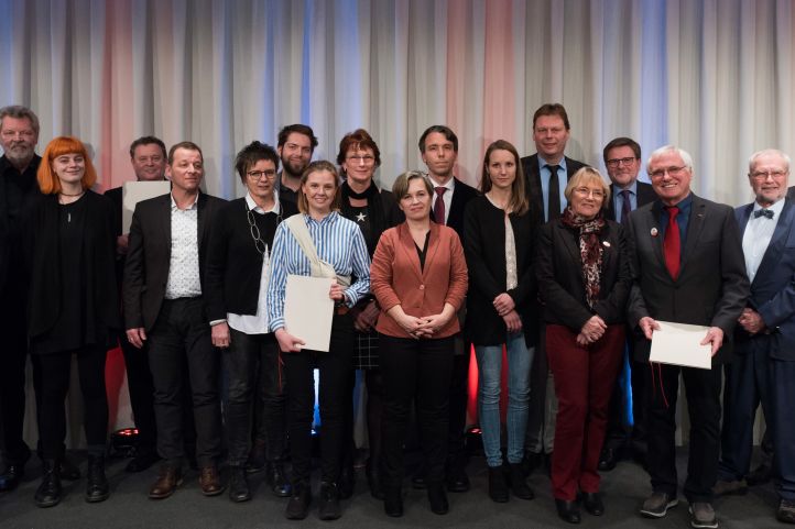 Gewinner des Lotte Lemke Preises mit Laudatoren