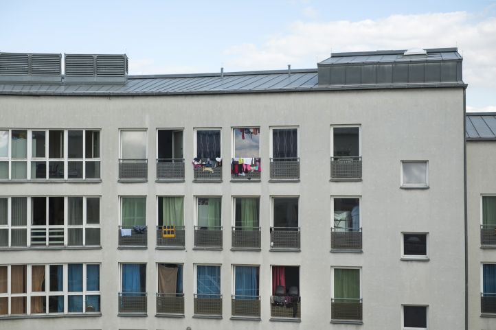 Haus mit Fenstern