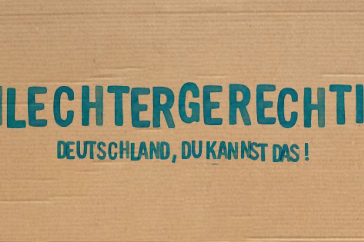 Deutschland Du kannst das Geschlechtergerechtigkeit Pappe