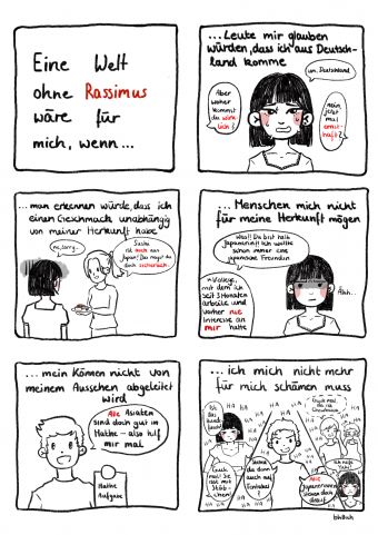 Platz 1: Yuki Altrichter "Comic gegen Rassismus"